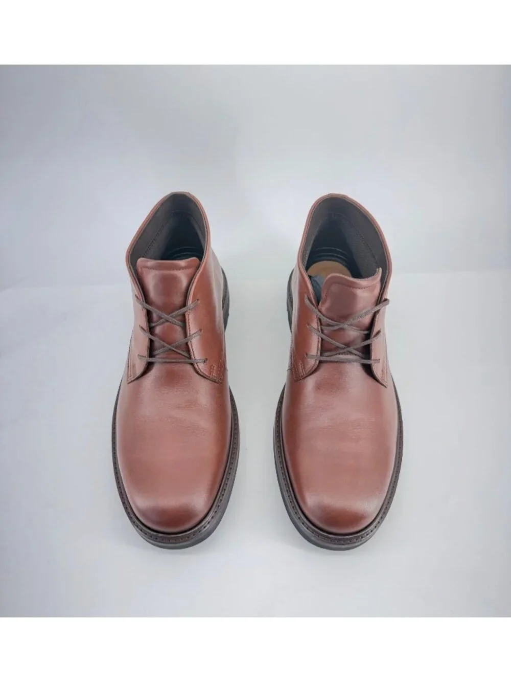 ECCO Metropole London Chukka Men Boot Brown Cognac Leather Waterproof Size 41